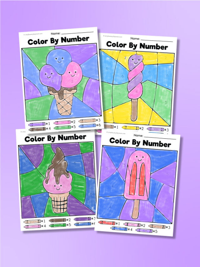 Ice Cream Color By Numbers [Free Printables] Story