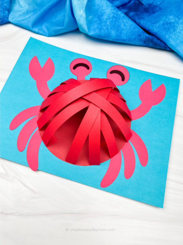 3D Crab Craft For Kids [Free Template] Story