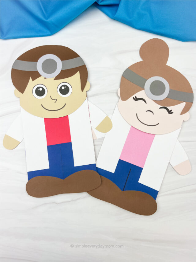 Doctor Paper Bag Puppet Craft [Free Template] Story