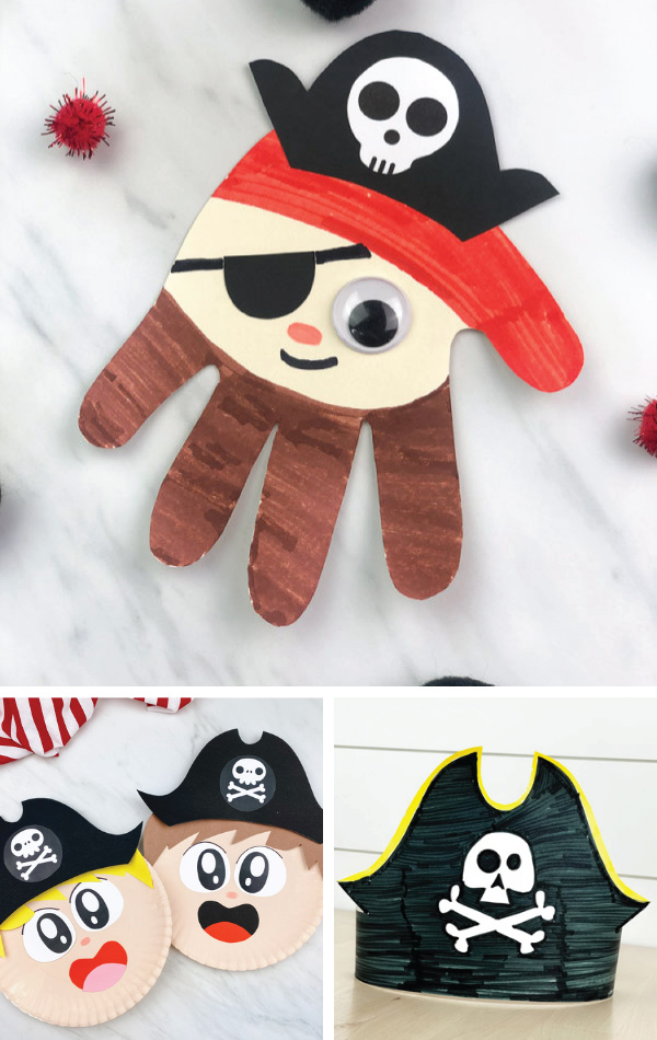 pirate crafts image collage