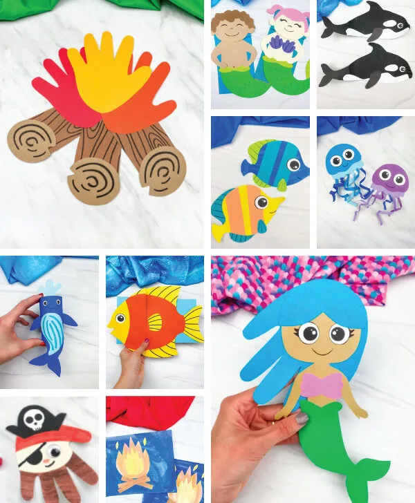 summer crafts image collage