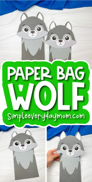 Wolf Paper Bag Puppet Craft [Free Template]
