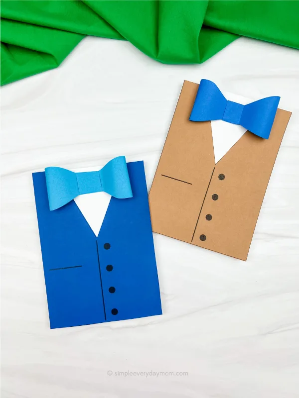2 Father's Day bowtie card crafts