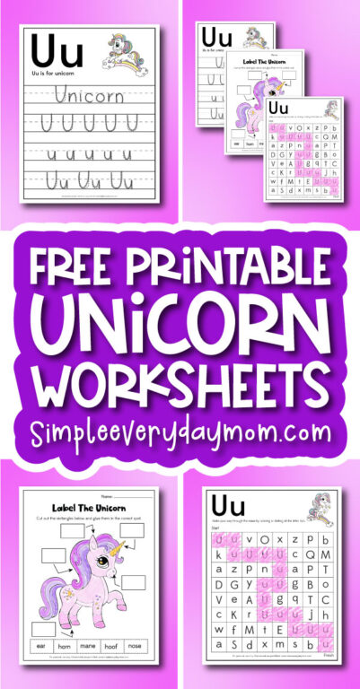 Unicorn Worksheets For Kids [Freebie]