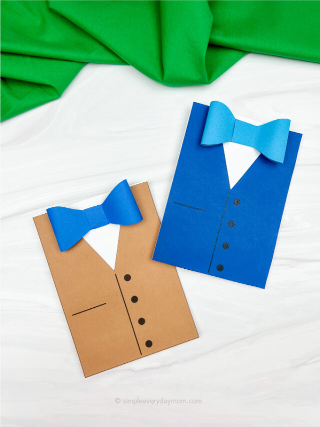 2 Father's Day bowtie card crafts