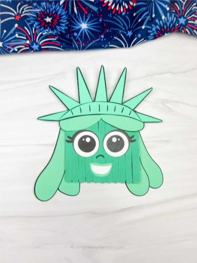 Popsicle Stick Statue Of Liberty Craft [Free Template] Story