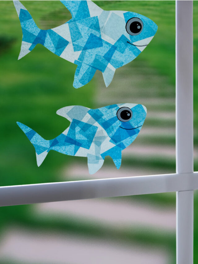 Shark Suncatcher Craft For Kids [Free Template] Story