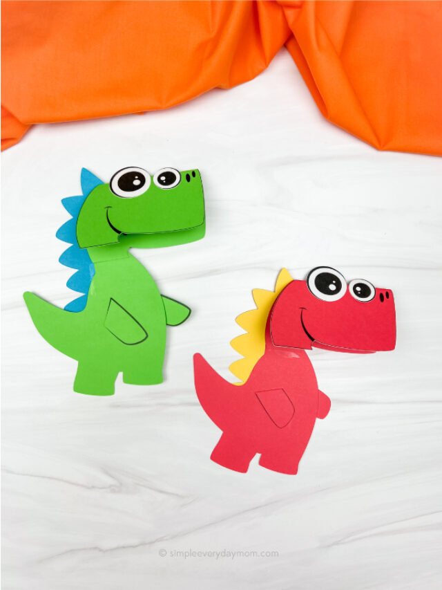 Dinosaur Father’s Day Card Craft [Free Template] Story