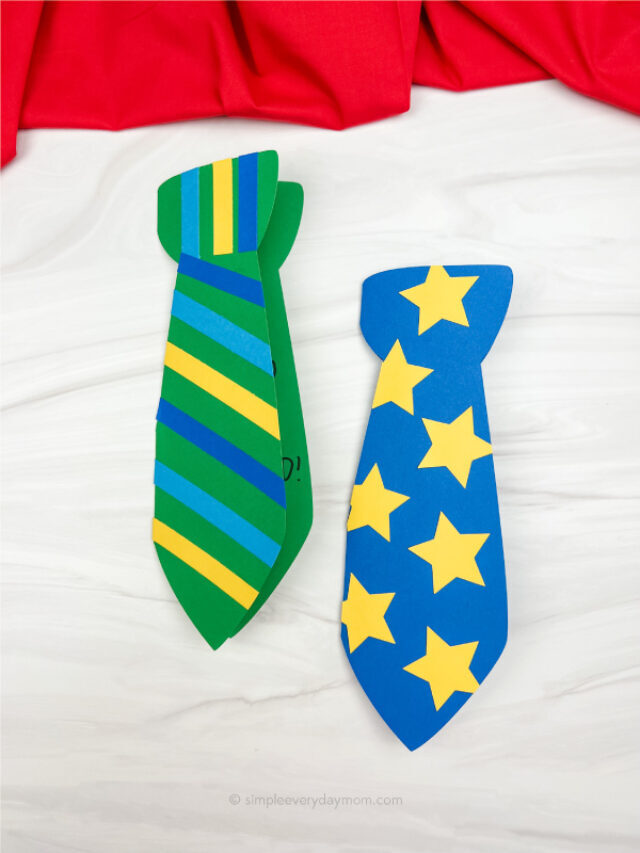 Father’s Day Tie Card Craft For Kids [Free Template] Story
