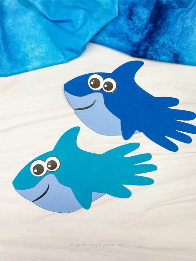 Shark Handprint Craft For Kids [Free Template] Story