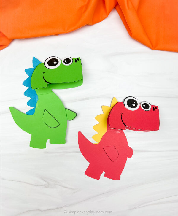 2 dinosaur Father's Day card crafts