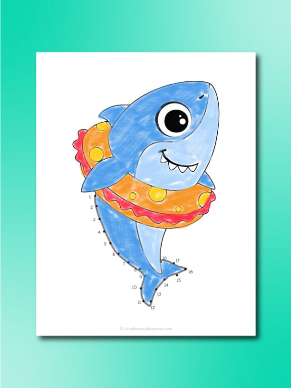 Shark Connect The Dot Printables [Freebie]