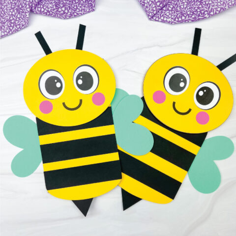 2 paper bag bee crafts