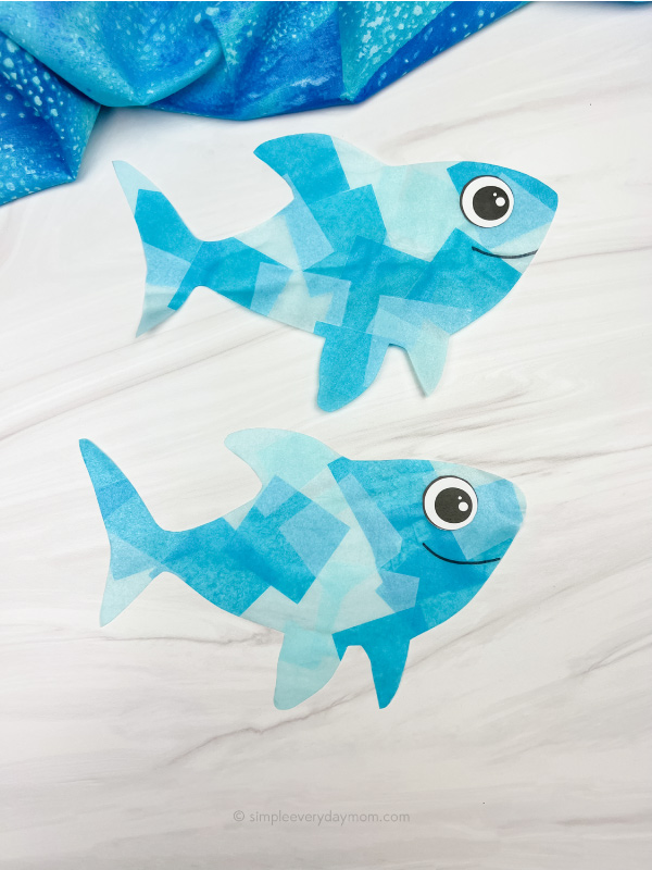 2 shark suncatcher crafts