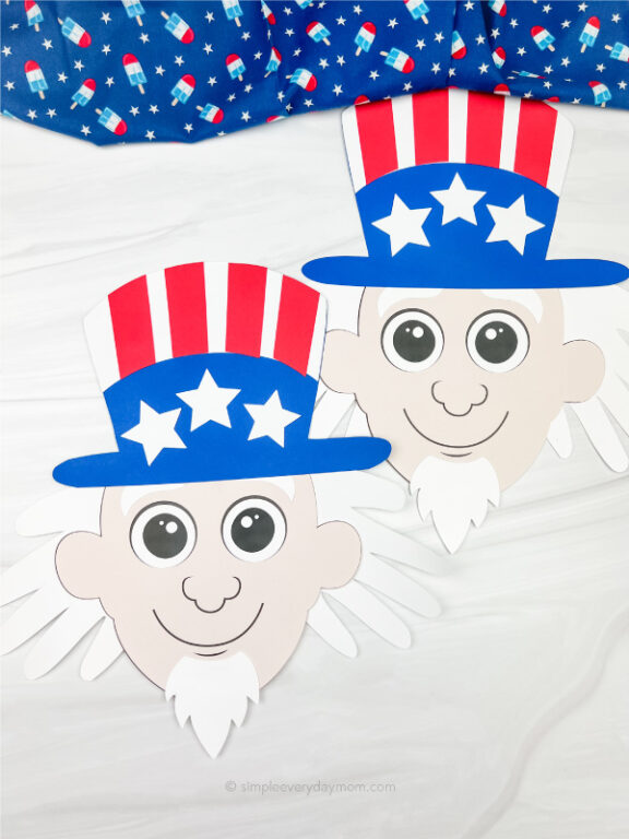 Handprint Uncle Sam Craft For Kids [Free Template]