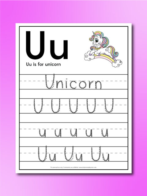Unicorn Worksheets For Kids [Freebie]