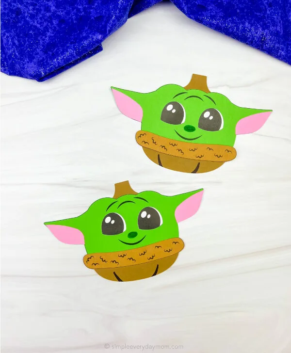 2 Baby Yoda pumpkin crafts