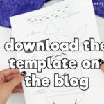hand holding Baby Yoda pumpkin craft template