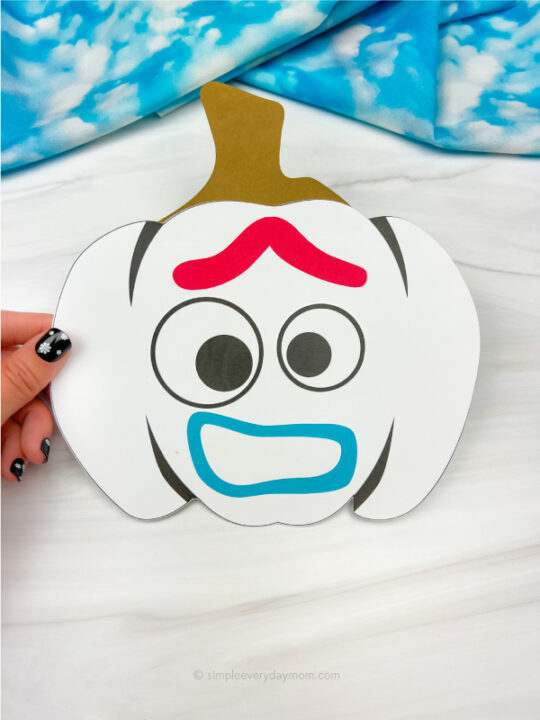 Forky Pumpkin Craft For Kids [Free Template]