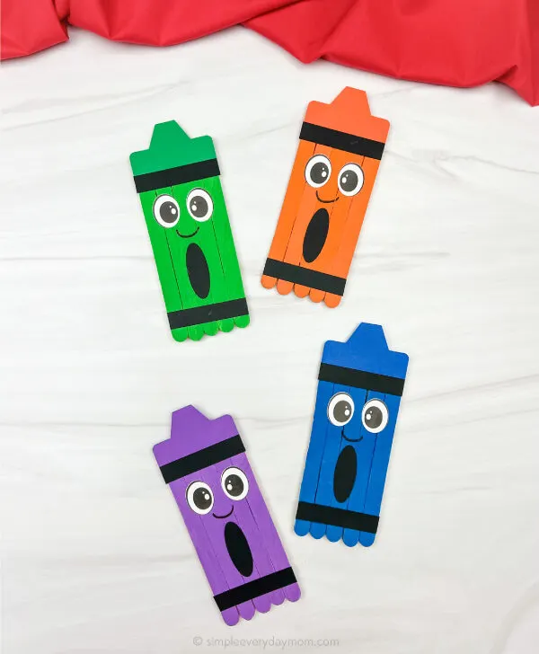 4 popsicle stick crayon crafts