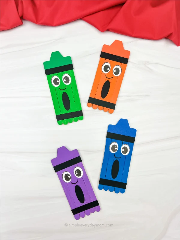 4 popsicle stick crayon crafts