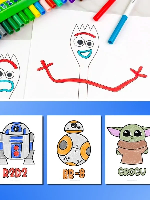 Forky & Star Wars coloring pages