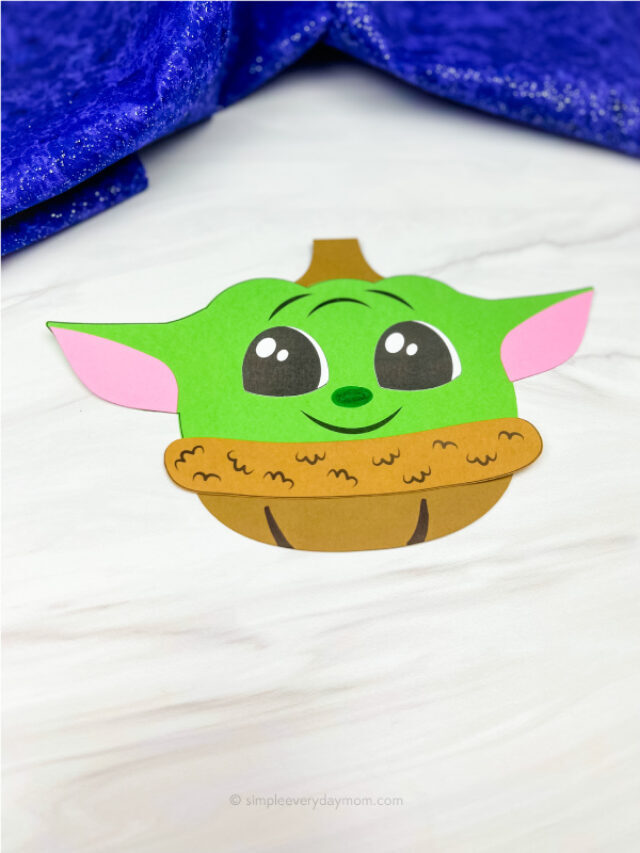 Baby Yoda Pumpkin Craft For Kids [Free Template] Story