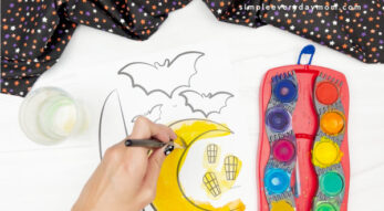 Bat Art Project For Kids [Free Printable]