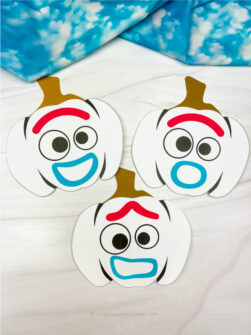 Forky Pumpkin Craft For Kids [Free Template]