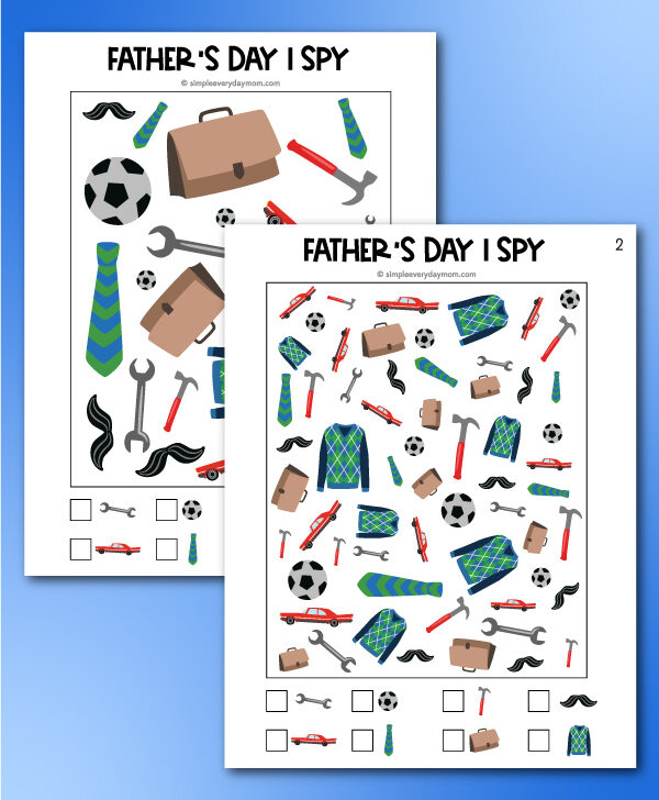 Father's Day I spy printablees