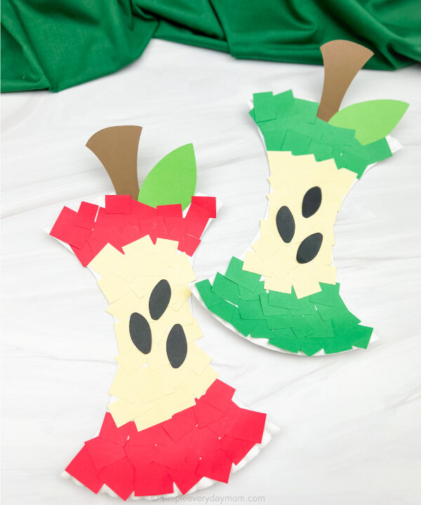 2 apple core craft for kids