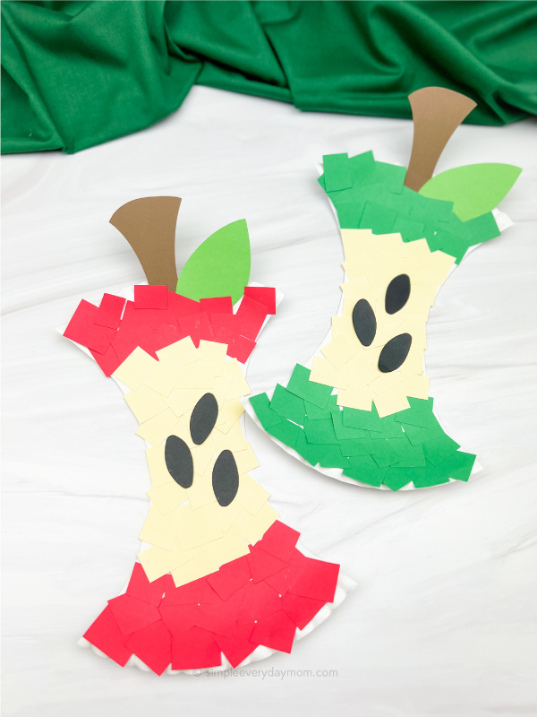 2 apple core craft for kids