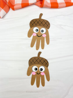 Handprint Acorn Craft For Kids [Free Template]