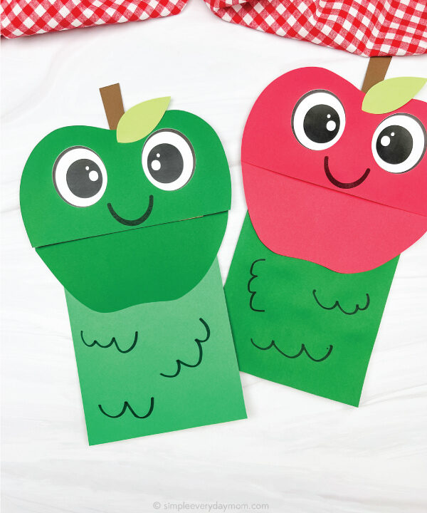 2 paper bag apple crafts