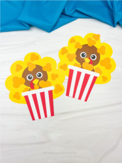 Popcorn Turkey Disguise Craft For Kids [Free Template]