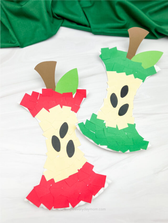 Apple Core Craft For Kids [Free Template] Story