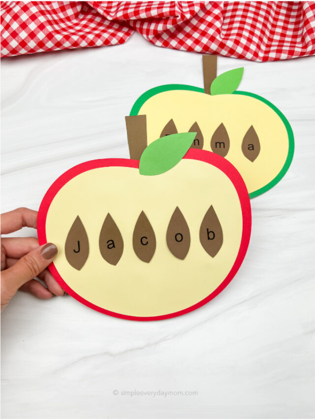 Apple Name Craft For Kids [Free Template] Story