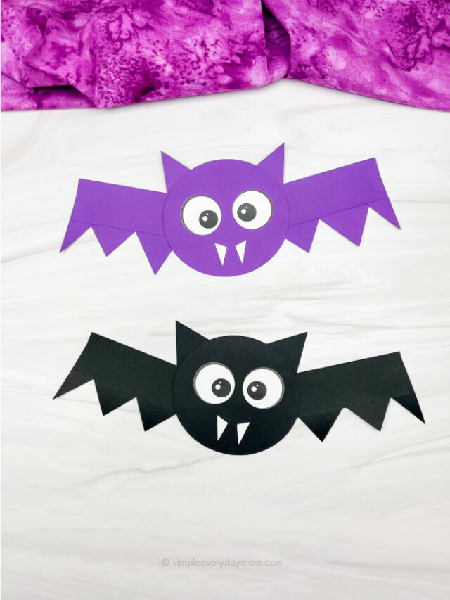 Bat Shape Craft For Kids [Free Template] Story