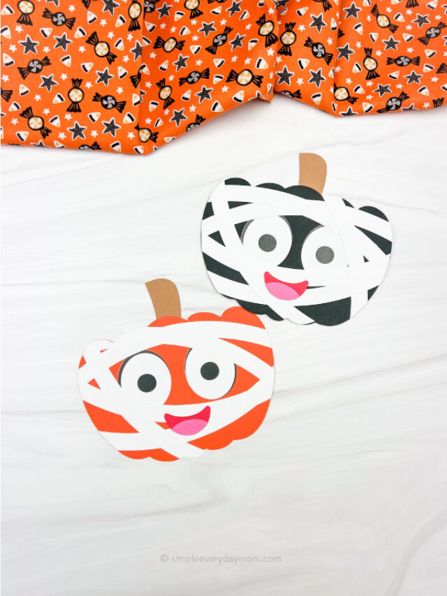 Mummy Pumpkin Craft For Kids [Free Template] Story