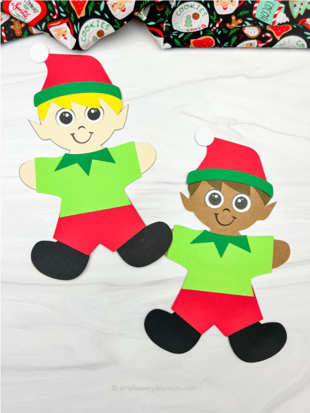 Gingerbread Man Elf Disguise Craft For Kids [Free Template] Story