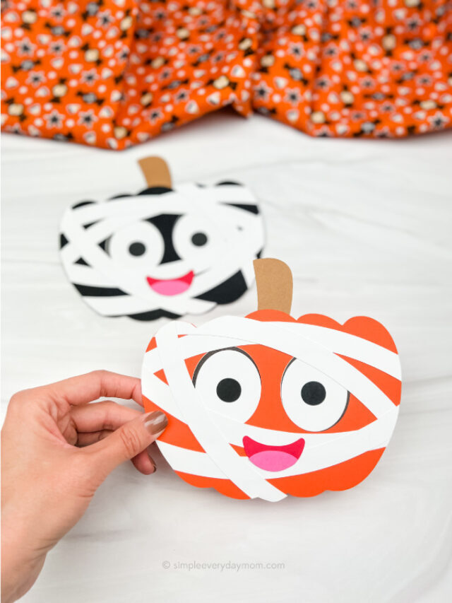 Mummy Pumpkin Craft For Kids [Free Template] Story