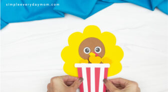 Popcorn Turkey Disguise Craft For Kids [Free Template]
