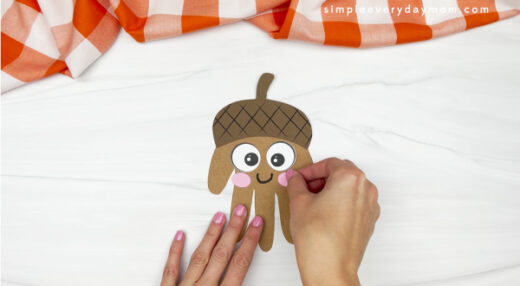 Handprint Acorn Craft For Kids [Free Template]