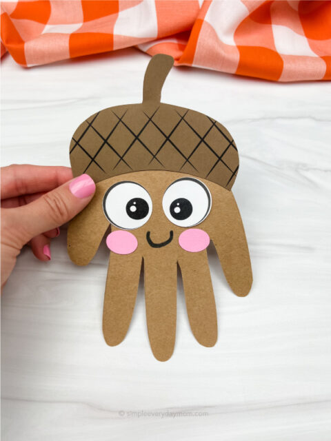Handprint Acorn Craft For Kids [Free Template]