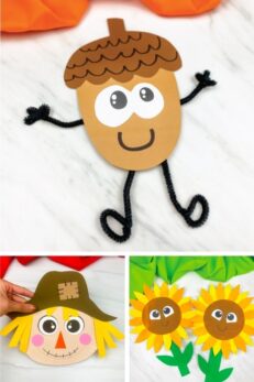 60+ Easy Fall Crafts For Kids [Free Templates]
