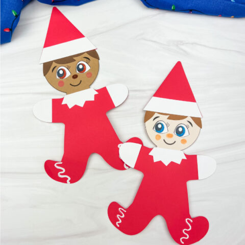 2 elf on the shelf gingerbread man disguise crafts