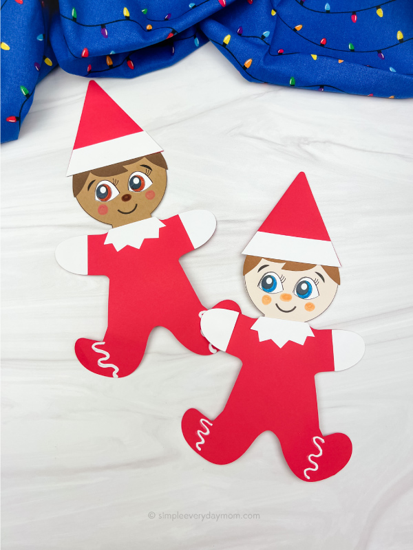 2 elf on the shelf gingerbread man disguise crafts