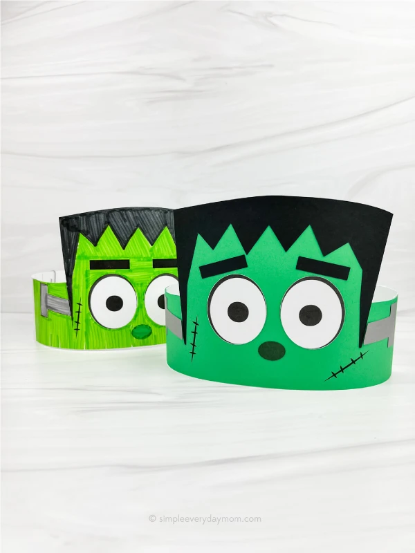2 Frankenstein headband crafts