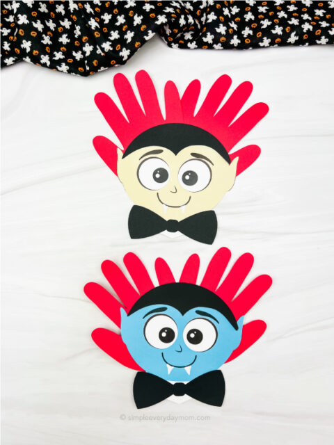 Handprint Vampire Craft For Kids [Free Template]