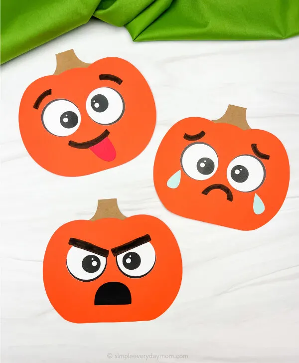 3 pumpkin emotion crafts